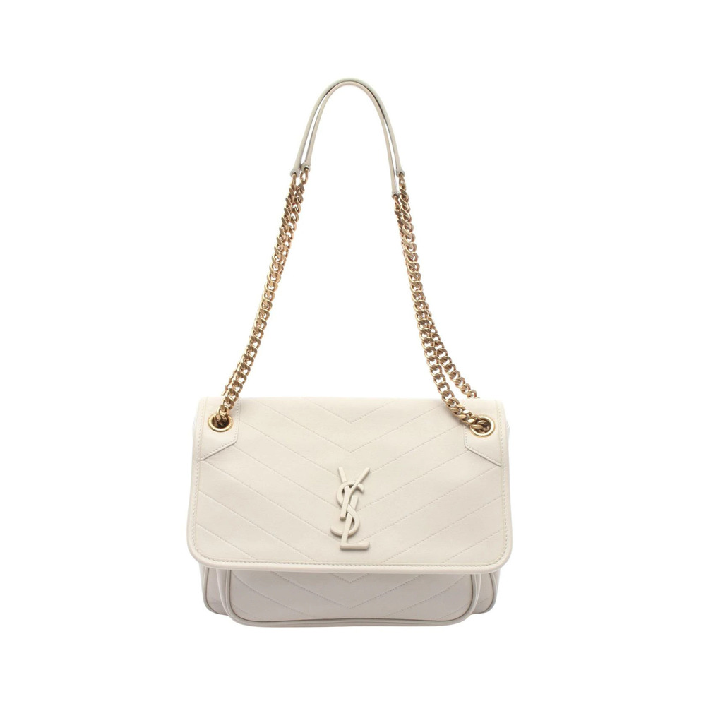Saint Laurent Paris Niki Shoulder Bag Leather White